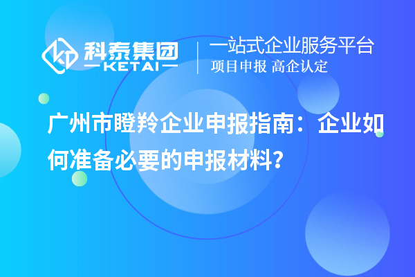 广州市瞪羚企业申报指南:企业如何准备必要的申报材料?