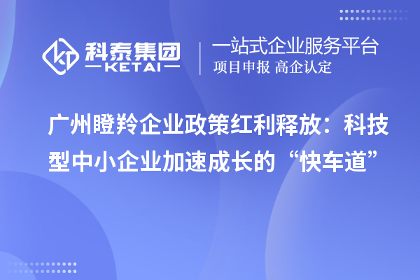 广州瞪羚企业政策红利释放:科技型中小企业加速成长的“快车道”