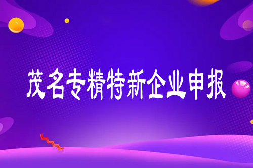 茂名专精特新企业申报条件，申报流程