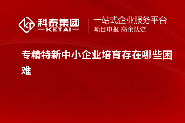 专精特新中小企业培育存在哪些困难