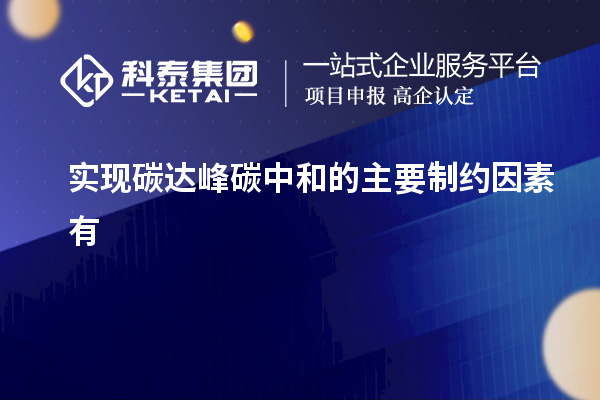 实现碳达峰碳中和的主要制约因素有