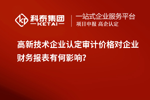 高新技术企业认定审计价格对企业财务报表有何影响？