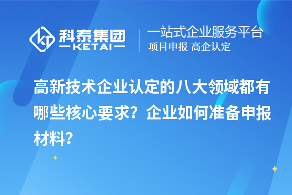 高新技术企业认定的八大领域都有哪些核心要求？企业如何准备申报材料？