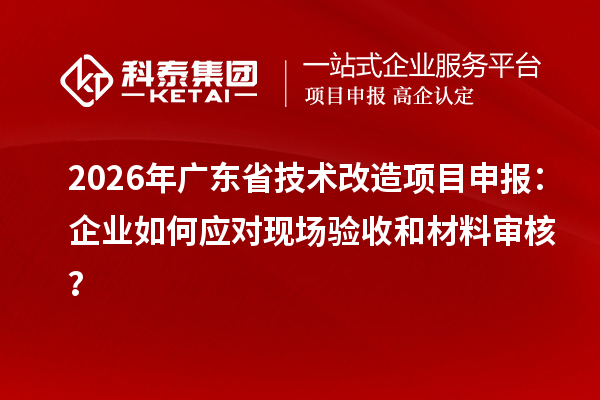 2026年广东省技术改造项目申报：企业如何应对现场验收和材料审核？