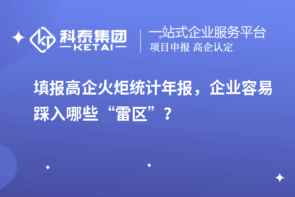 填报高企火炬统计年报，企业容易踩入哪些“雷区”？
