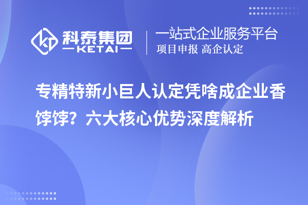 专精特新小巨人认定凭啥成企业香饽饽？六大核心优势深度解析