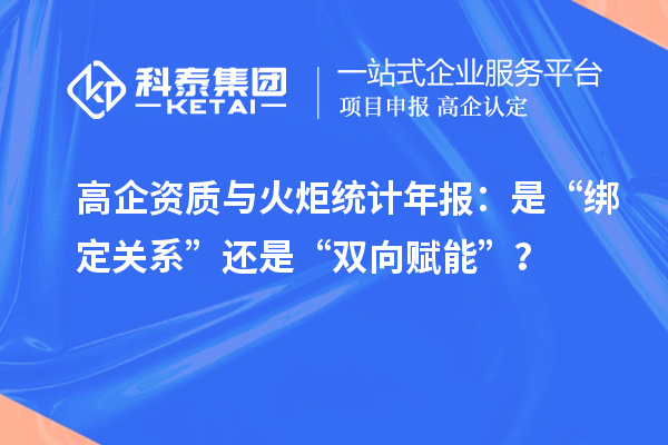 高企资质与火炬统计年报：是“绑定关系”还是“双向赋能”？