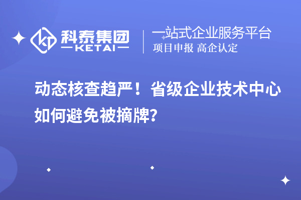 动态核查趋严！省级企业技术中心如何避免被摘牌？